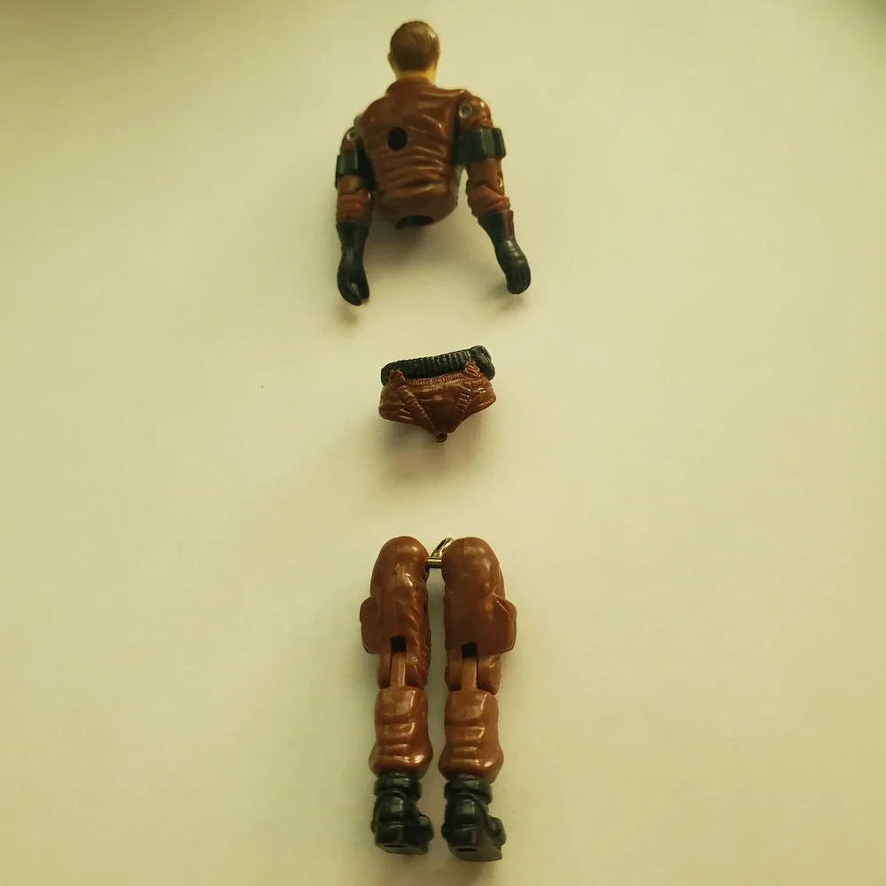 Vintage Military Action Figure Parts Brown Soldier 3.75 Inch For Repair TLC RARE